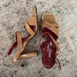 Donald J. Pliner Tan Strappy Heels